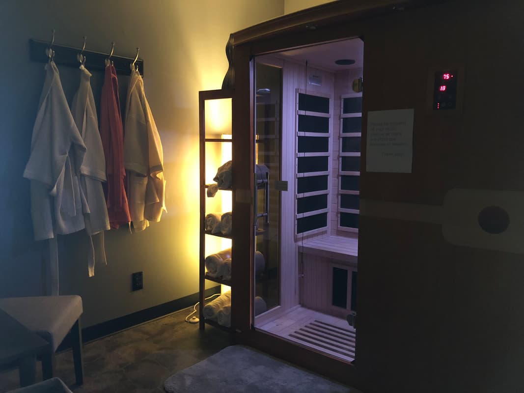Infrared sauna cabin at Innovations Of Springfield